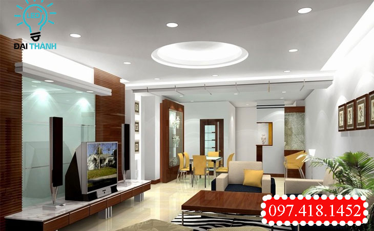 Đèn âm trần siêu mỏng – Sự lựa chọn lựa hoàn hảo để chiếu sáng phòng khách