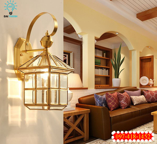Đèn treo tường trang trí phòng khách sang trọng